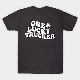 One Lucky Trucker , St Patrick's Day T-Shirt